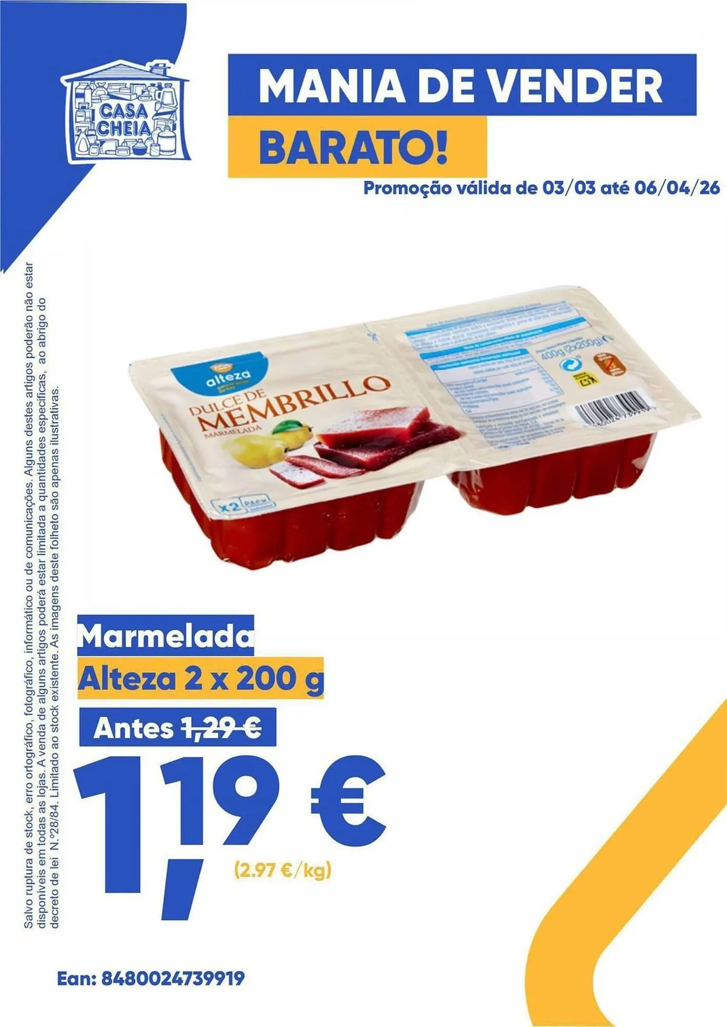 Folheto Folheto Casa Cheia de 5 de março até 6 de abril 2026 - Pagina 1