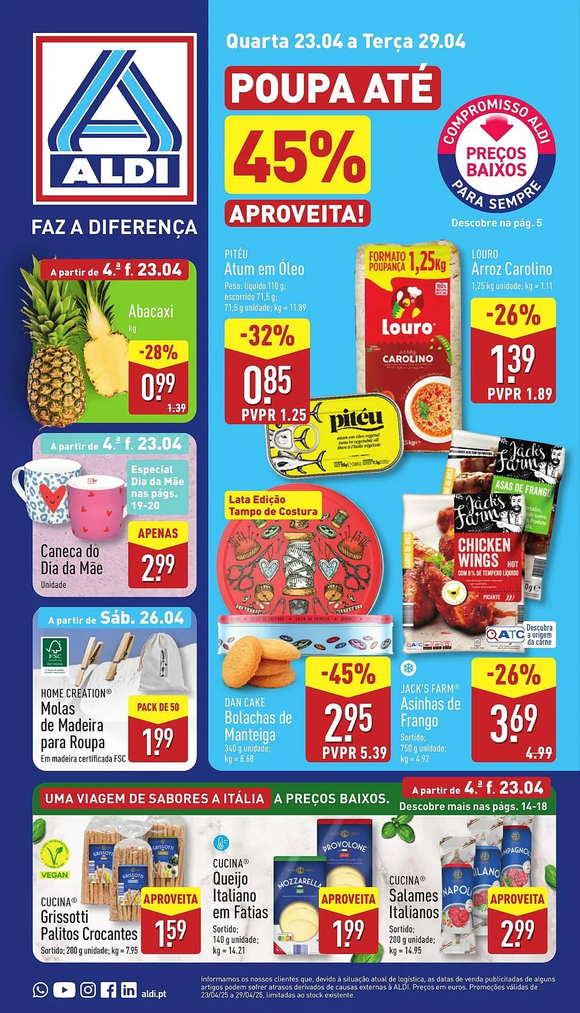 Folheto Folheto ALDI de 23 de abril até 29 de abril 2025 - Pagina 1