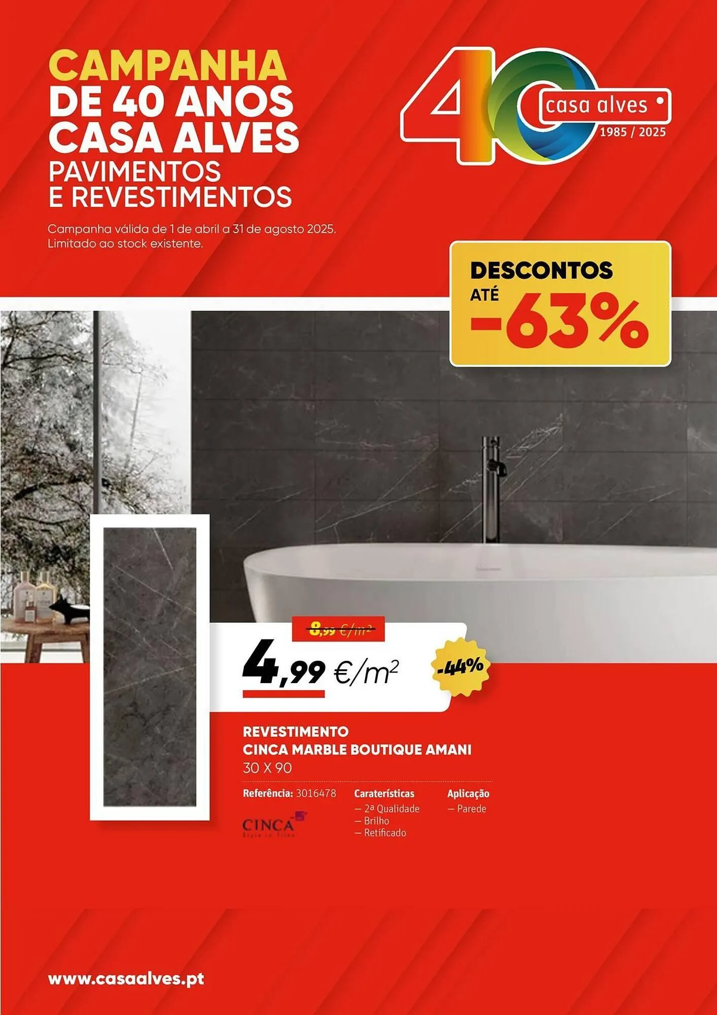 Folheto Folheto Casa Alves de 1 de abril até 31 de agosto 2025 - Pagina 1