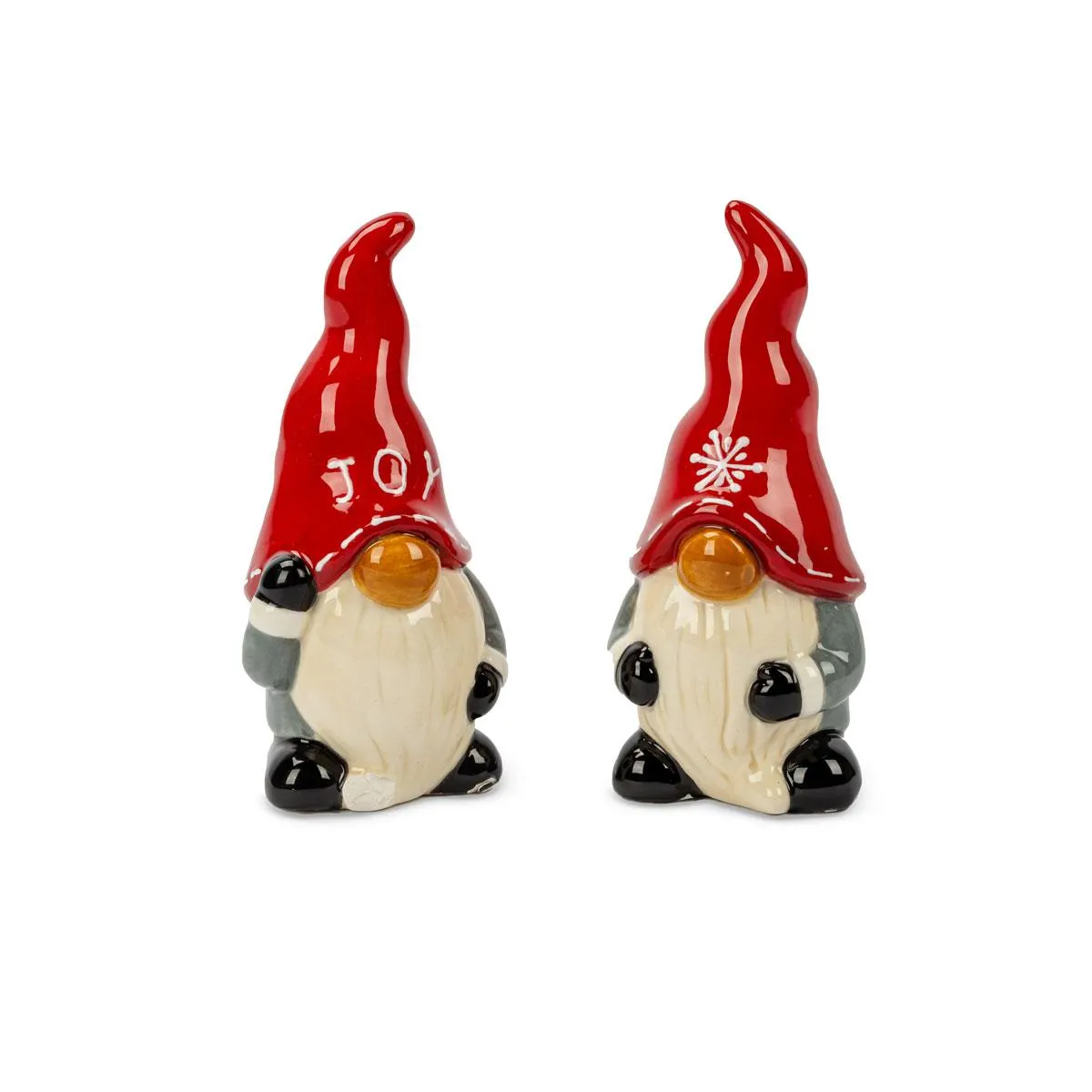 Conjunto Saleiro E Pimenteiro Gnomo Em Cerâmica