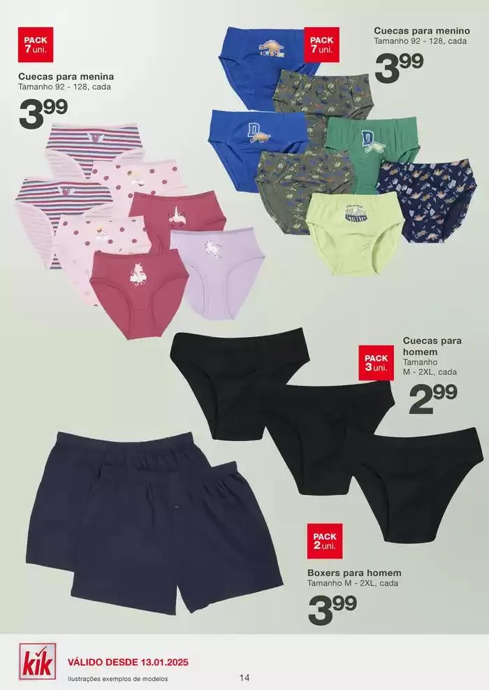 Folheto Preços de qualidade para adultos e crianças de 13 de janeiro até 19 de janeiro 2025 - Pagina 14