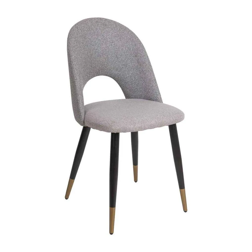 Cadeira RICK cinza com pernas em metal