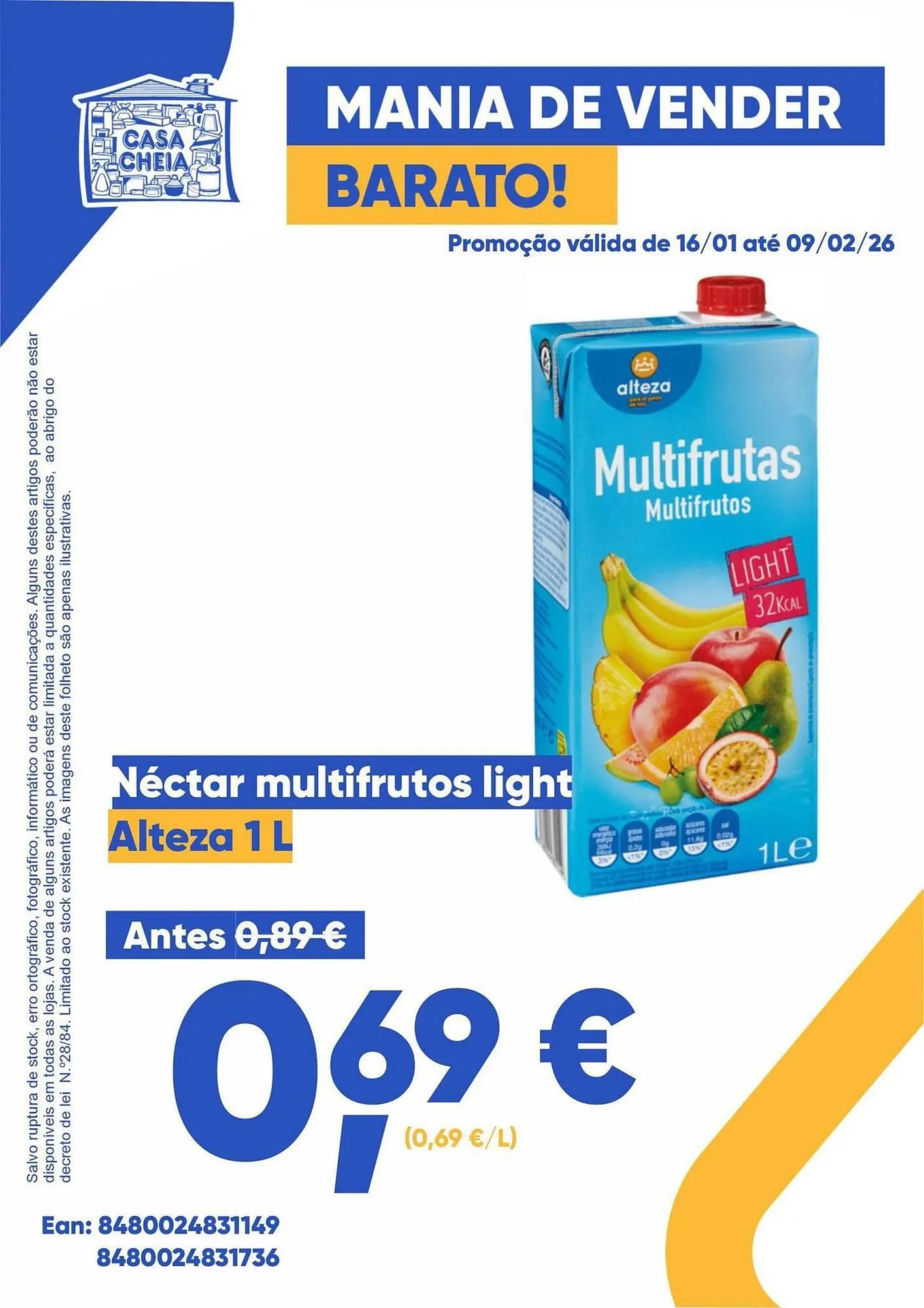 Folheto Folheto Casa Cheia de 16 de janeiro até 9 de fevereiro 2026 - Pagina 1