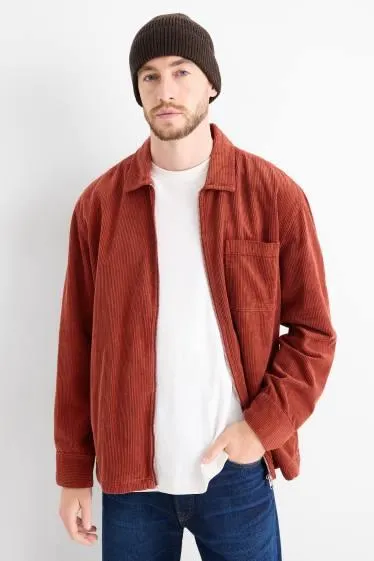 Corduroy shirt jacket - regular fit - kent collar