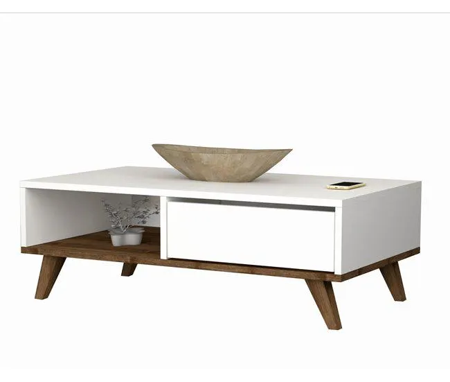 GLIN MESA DE CENTRO. COR BRANCA.