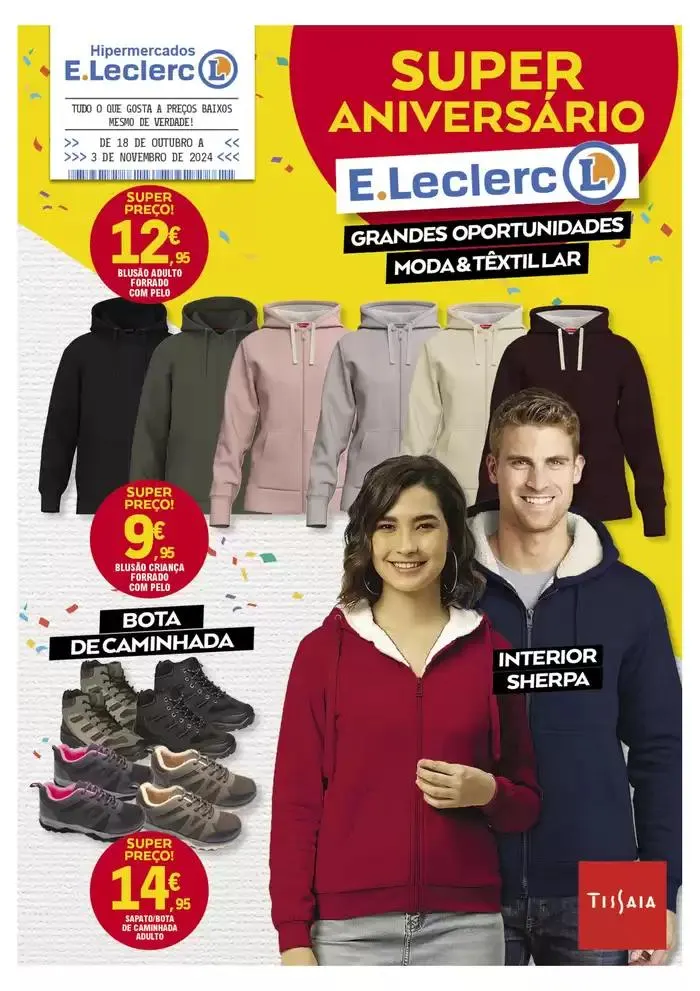 Folheto Folheto Aniversário Têxtil de 22 de outubro até 3 de novembro 2024 - Pagina 1