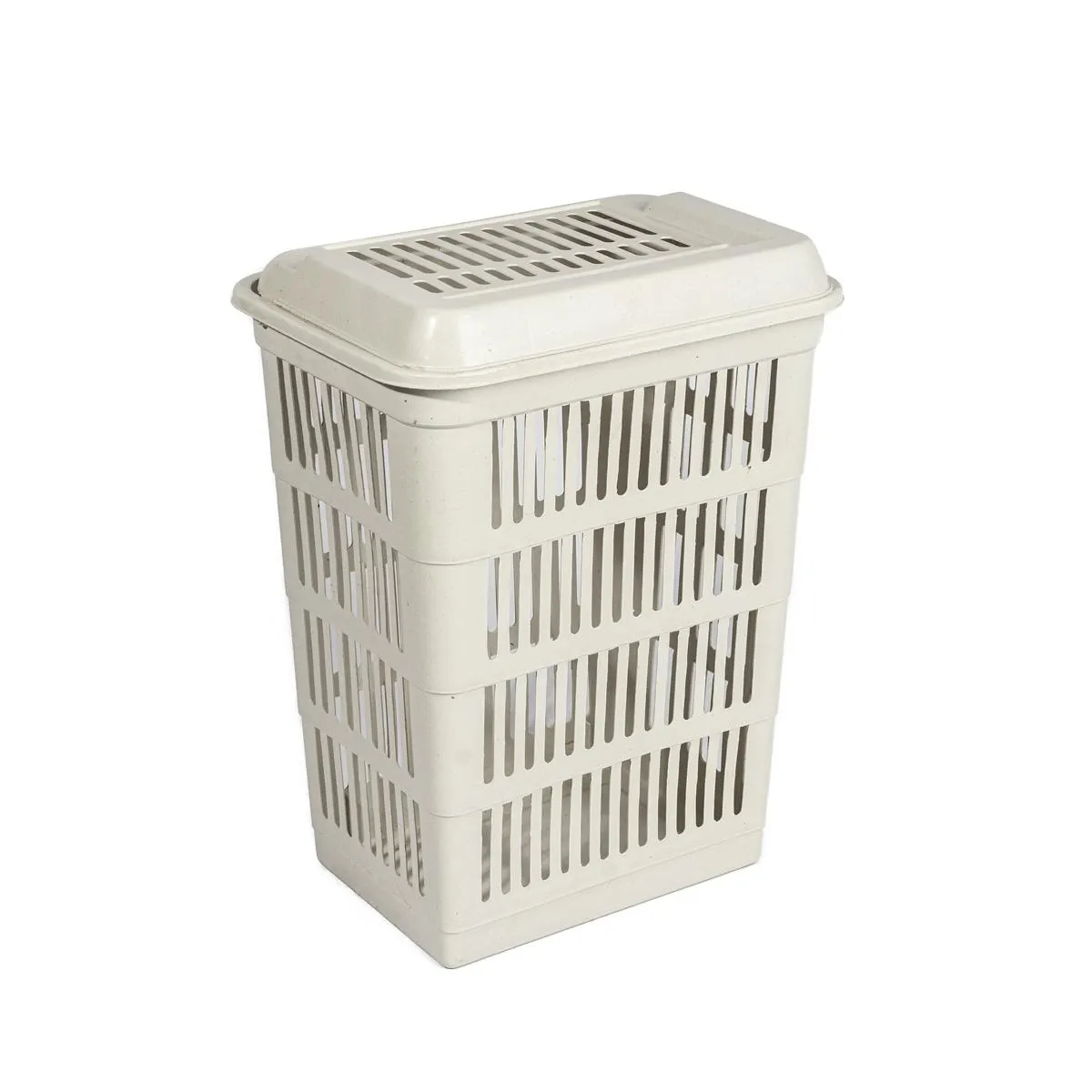 Cesto Para Roupa Branco Sand Com Tampa