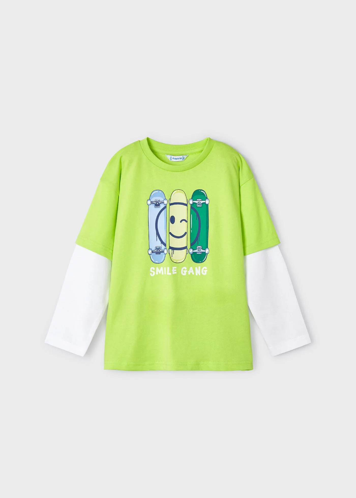 Camisola dupla manga Better Cotton menino