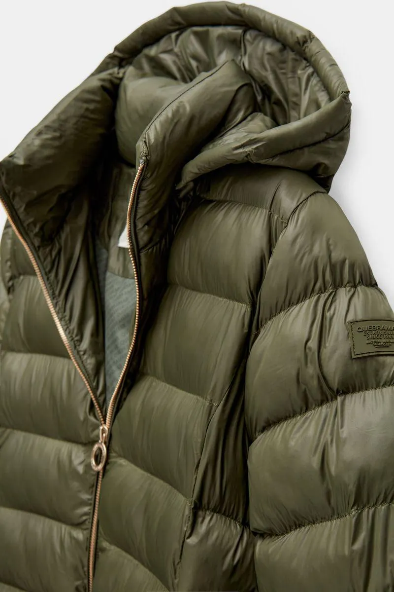 Casaco acolchoado comprido