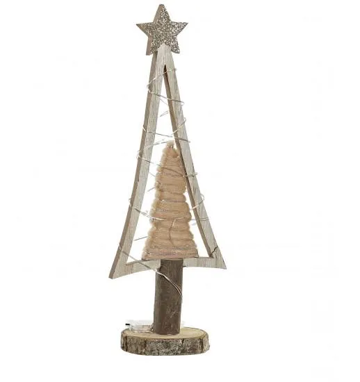 FIGURA ARVORE NATAL BEGE LED 11*6*30 - NV-184207