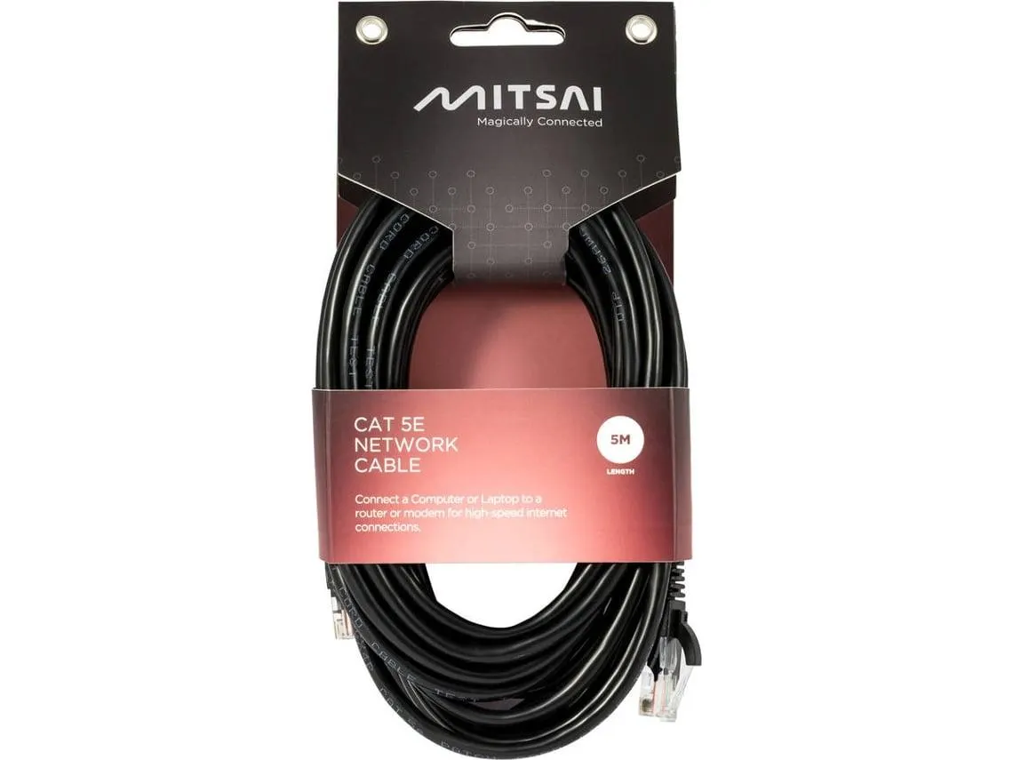 Cabo de Rede MITSAI Basics (RJ45 - 5m - Preto)