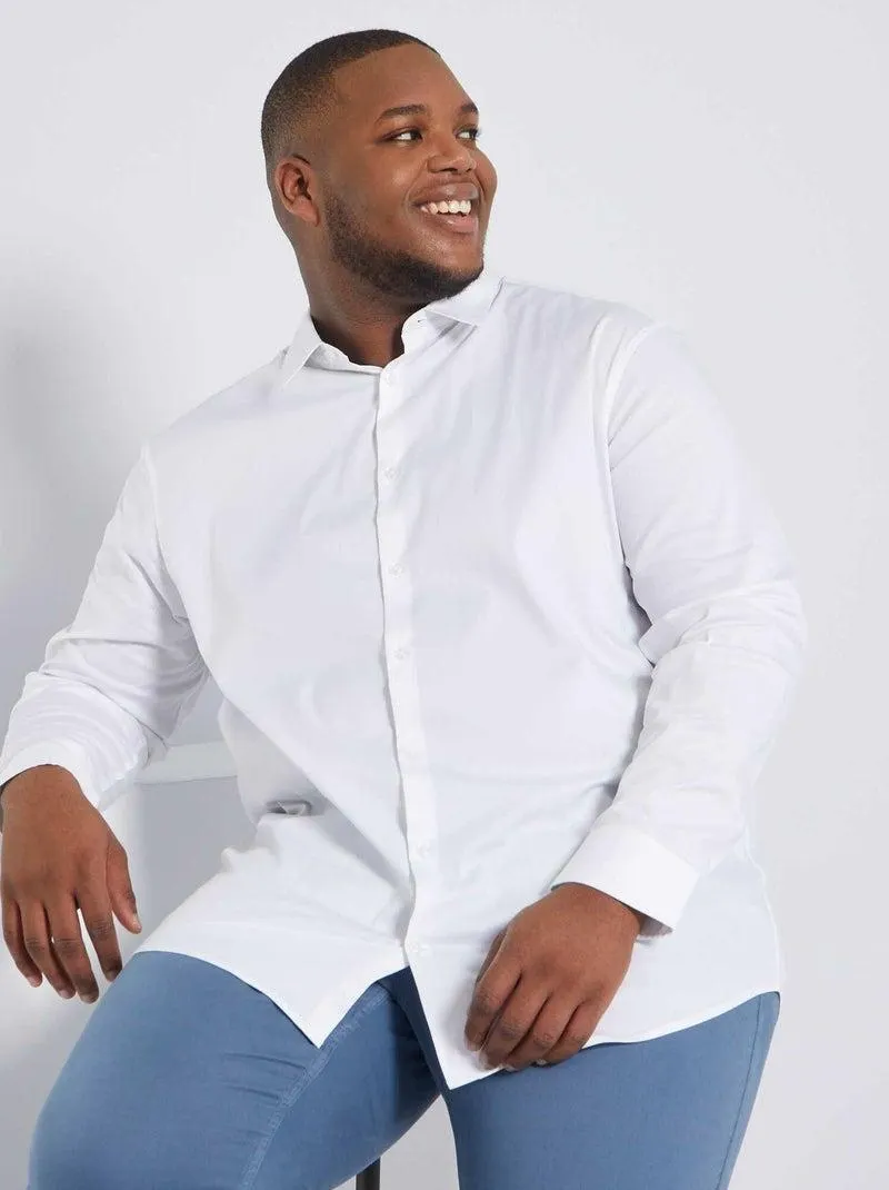 Camisa em sarja elástica - Branco