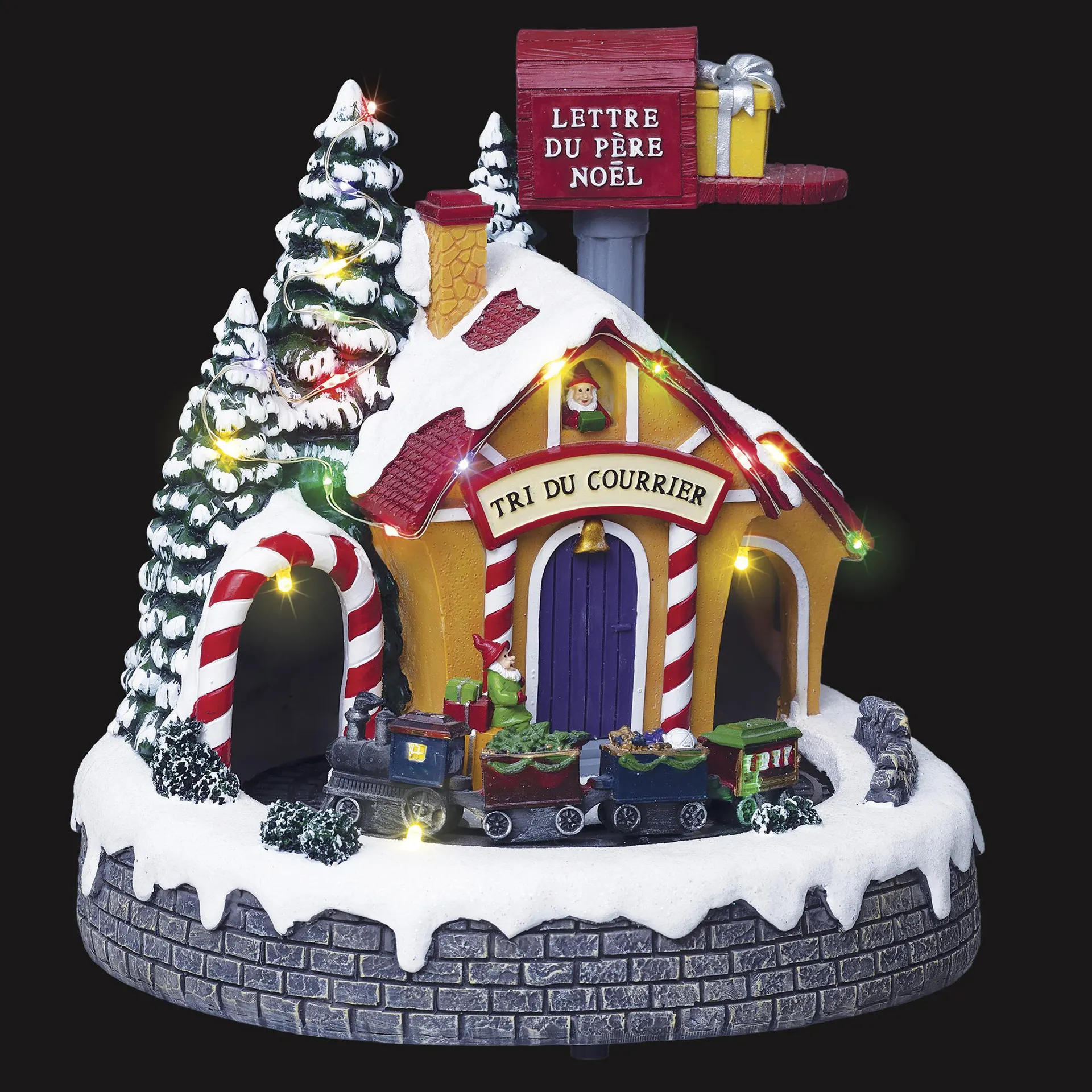 Aldeia Decorativa Com Marco De Correio