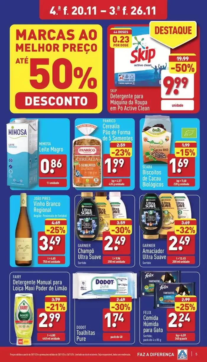 Folheto Folheto. Aldi de 20 de novembro até 26 de novembro 2024 - Pagina 5