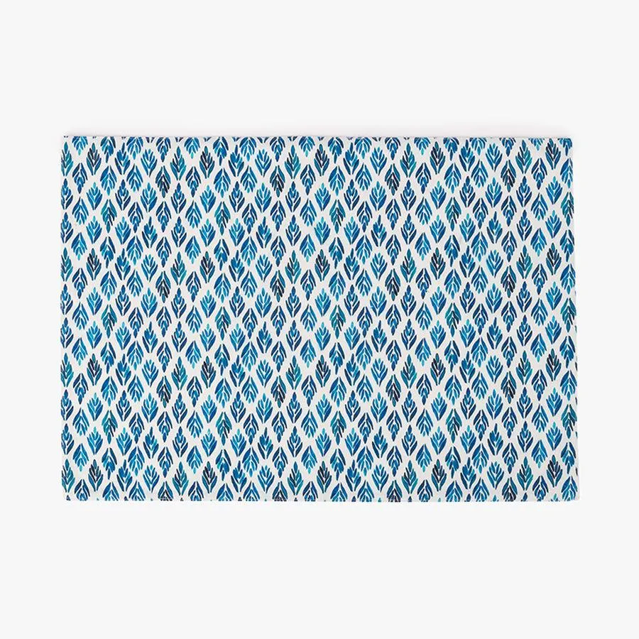 Individual algodão folhas azul 35x50cm BLUE BIRD