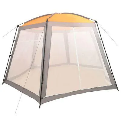 vidaXL Tenda para piscina 500x433x250 cm tecido cinzento