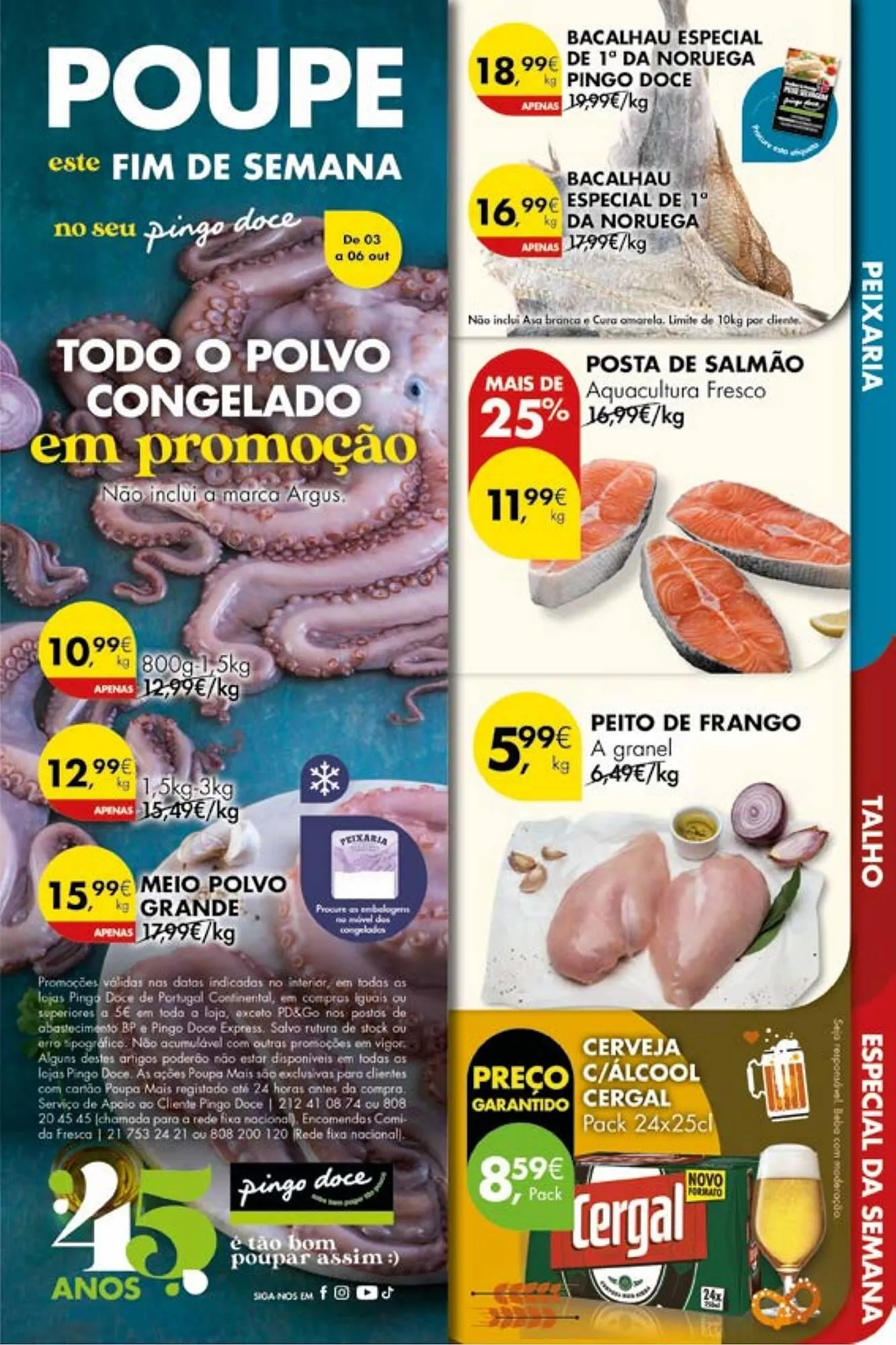 Folheto Folheto Pingo Doce de 3 de outubro até 6 de outubro 2025 - Pagina 1