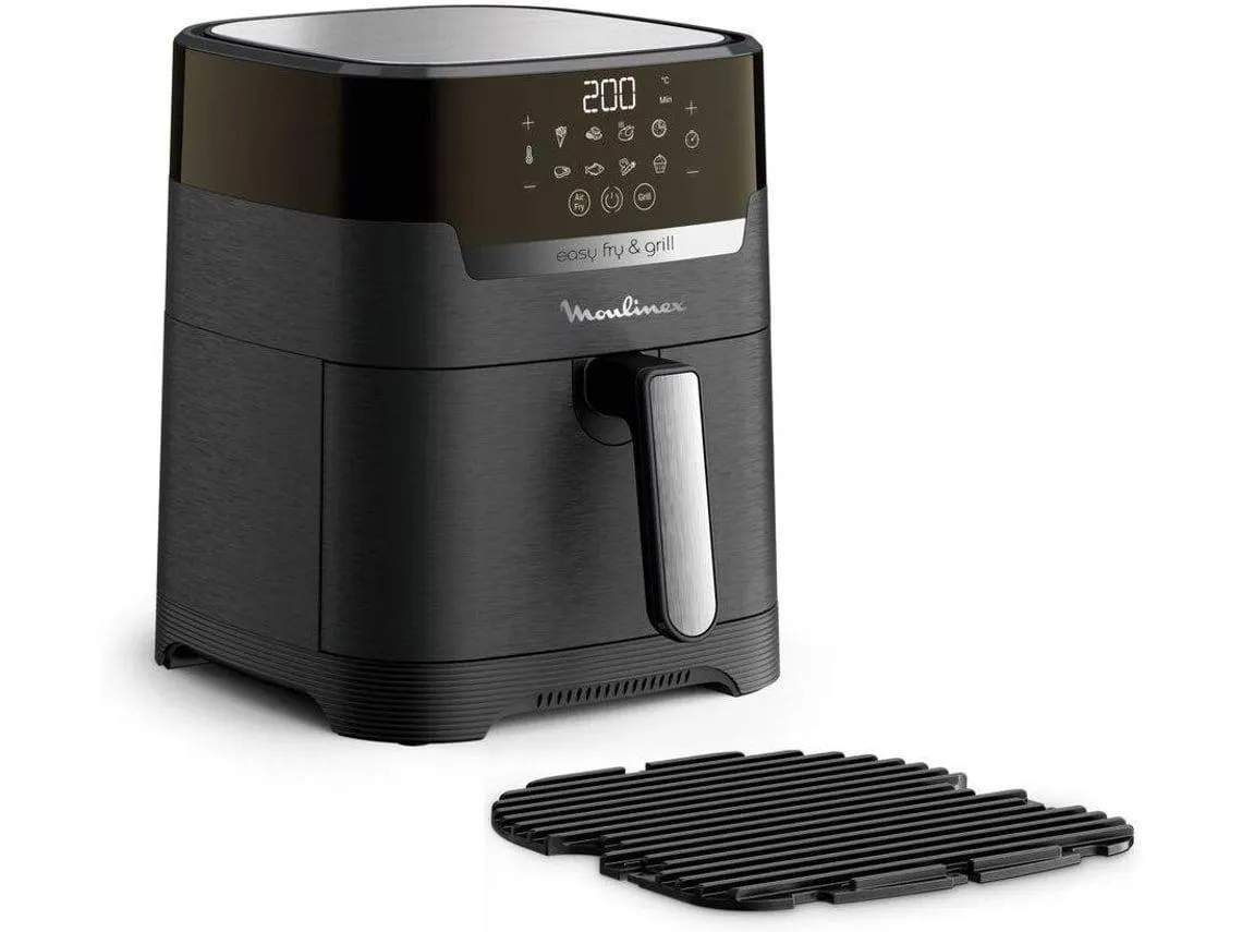 Fritadeira sem Óleo Air MOULINEX Fryer Easy Fry&Grill Precision 2 em 1 EZ505810 (4.2 L - 1.2 kg - Preto)