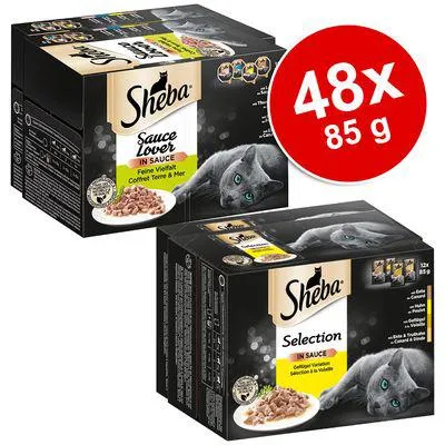 Sheba 48 x 85 g em saquetas e em terrinas - Pack misto
