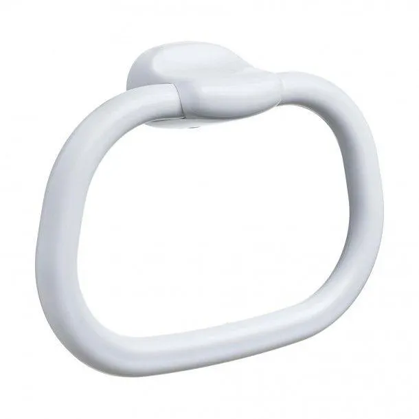 Toalheiro Argola Olympia Polipropileno Branco Tatay