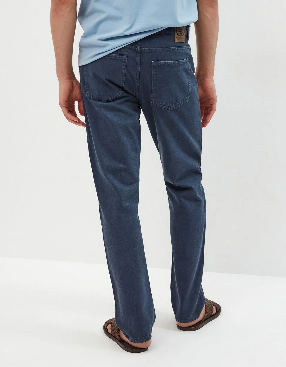 Calças de Ganga 'Straight Fit', Homem, Azul Escuro