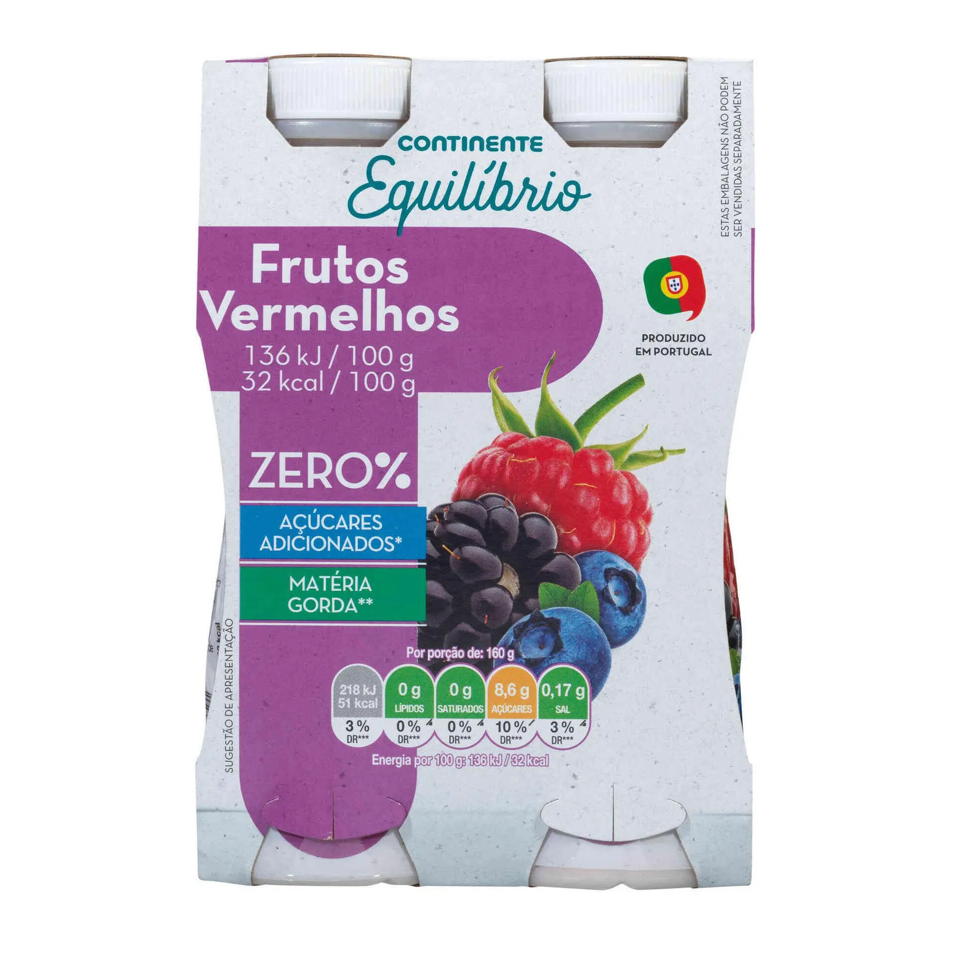 Iogurte Líquido Magro Frutos Vermelhos