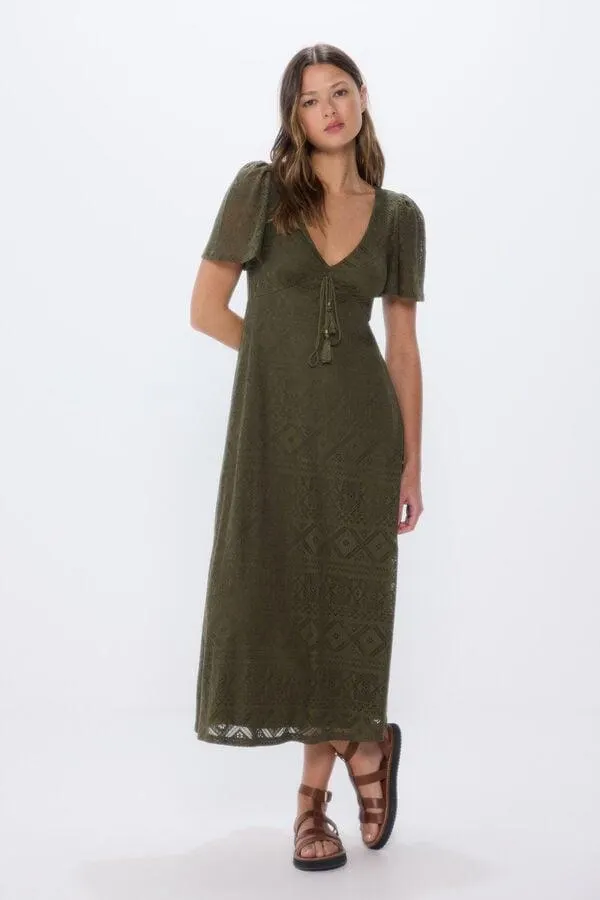 Vestido midi estructura crochet