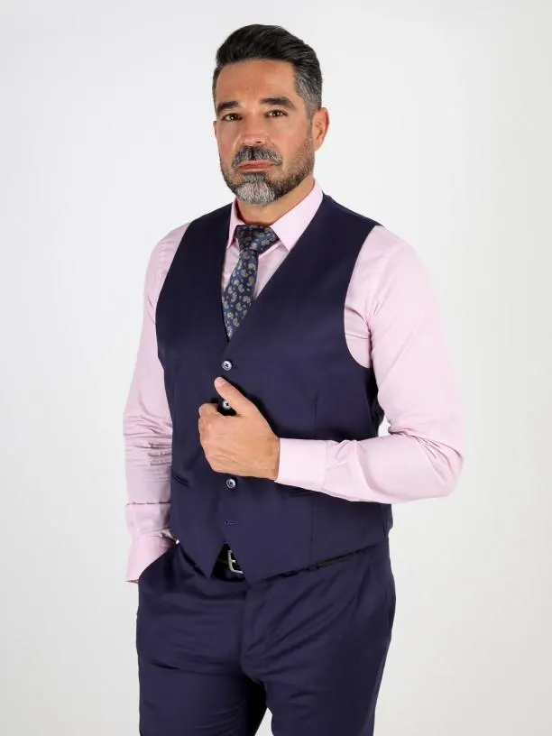 Colete clássico liso slim fit