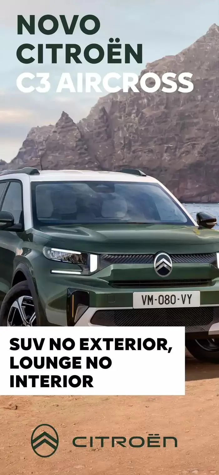 Folheto Catálogo Citroen Novo C3 Aircross de 18 de novembro até 18 de novembro 2025 - Pagina 1