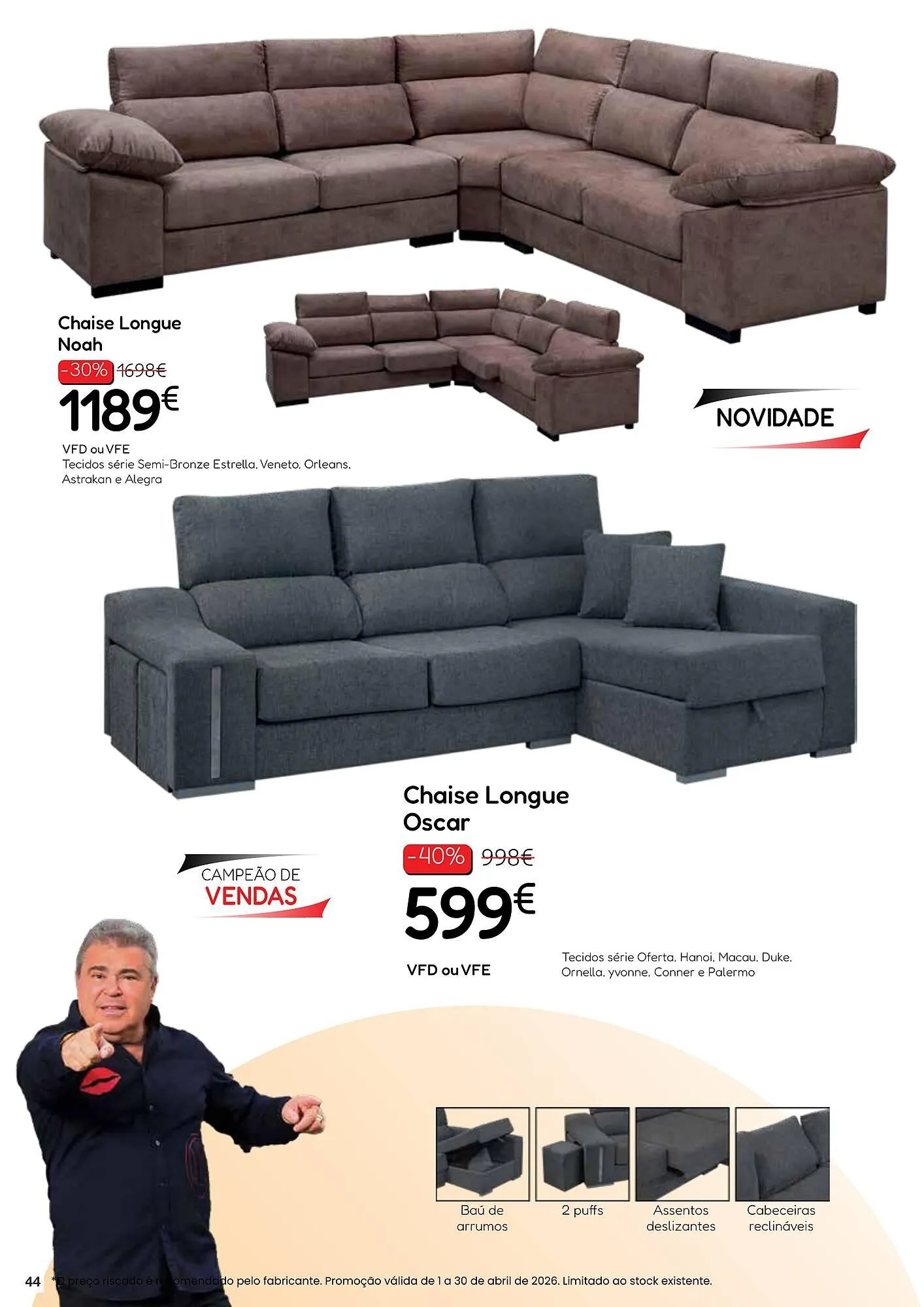 Folheto Folheto Hiper Centro do Móvel de 13 de abril até 30 de abril 2026 - Pagina 44