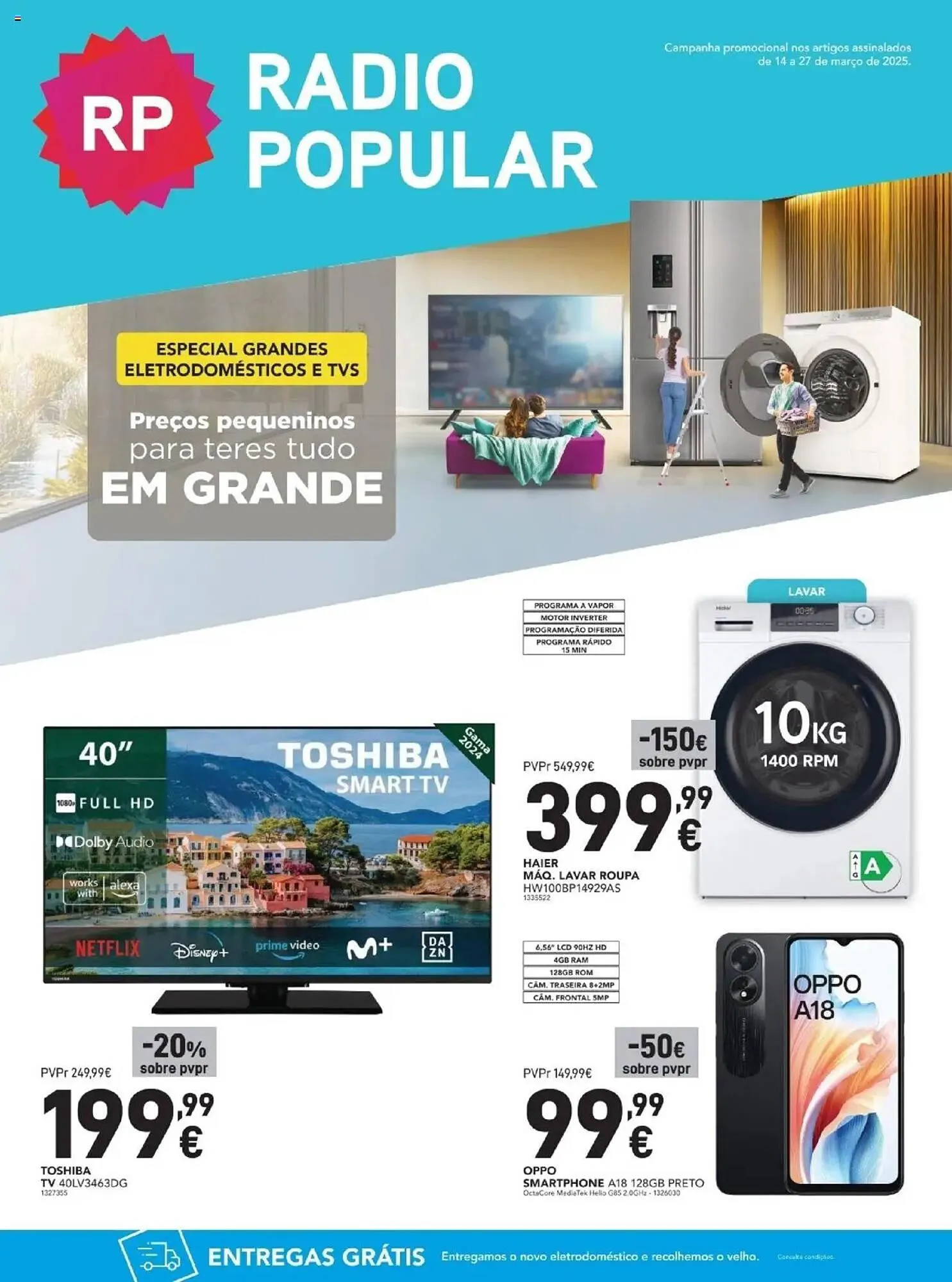 Folheto Folheto Radio Popular de 14 de março até 27 de março 2025 - Pagina 1