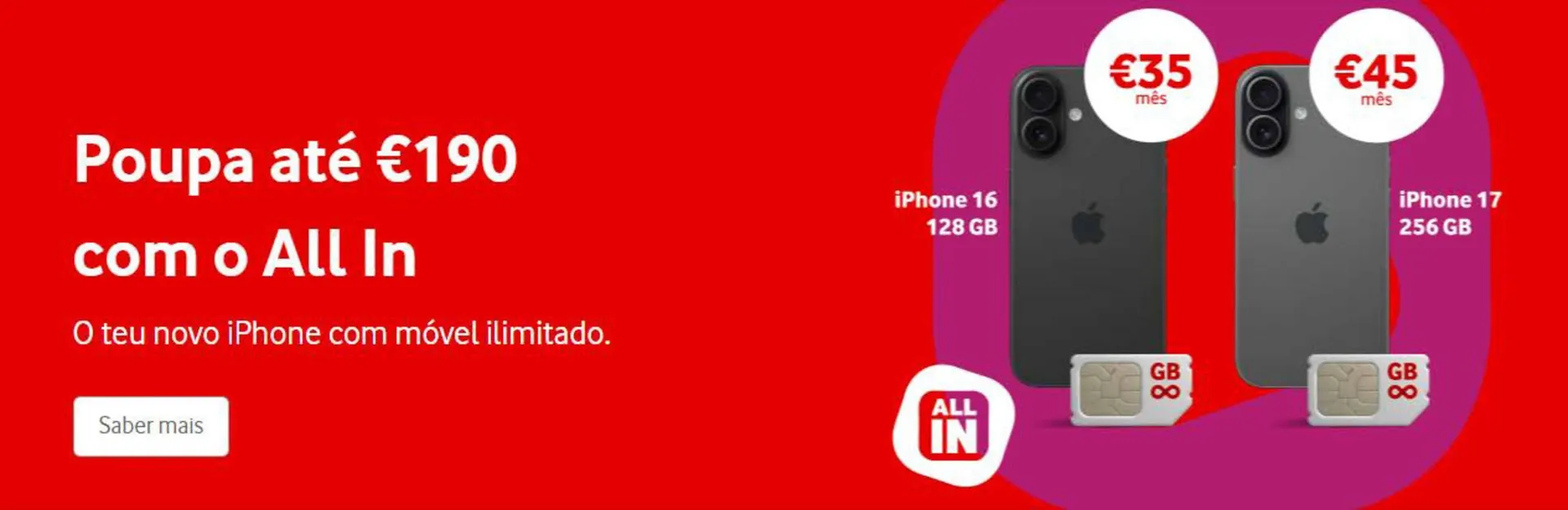Folheto Catálogo Vodafone de 5 de maio até 17 de maio 2026 - Pagina 1