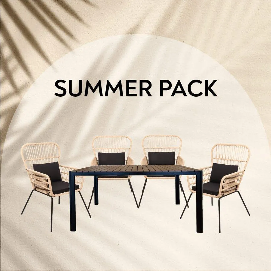 Conjunto de jardim com cadeirões e mesa