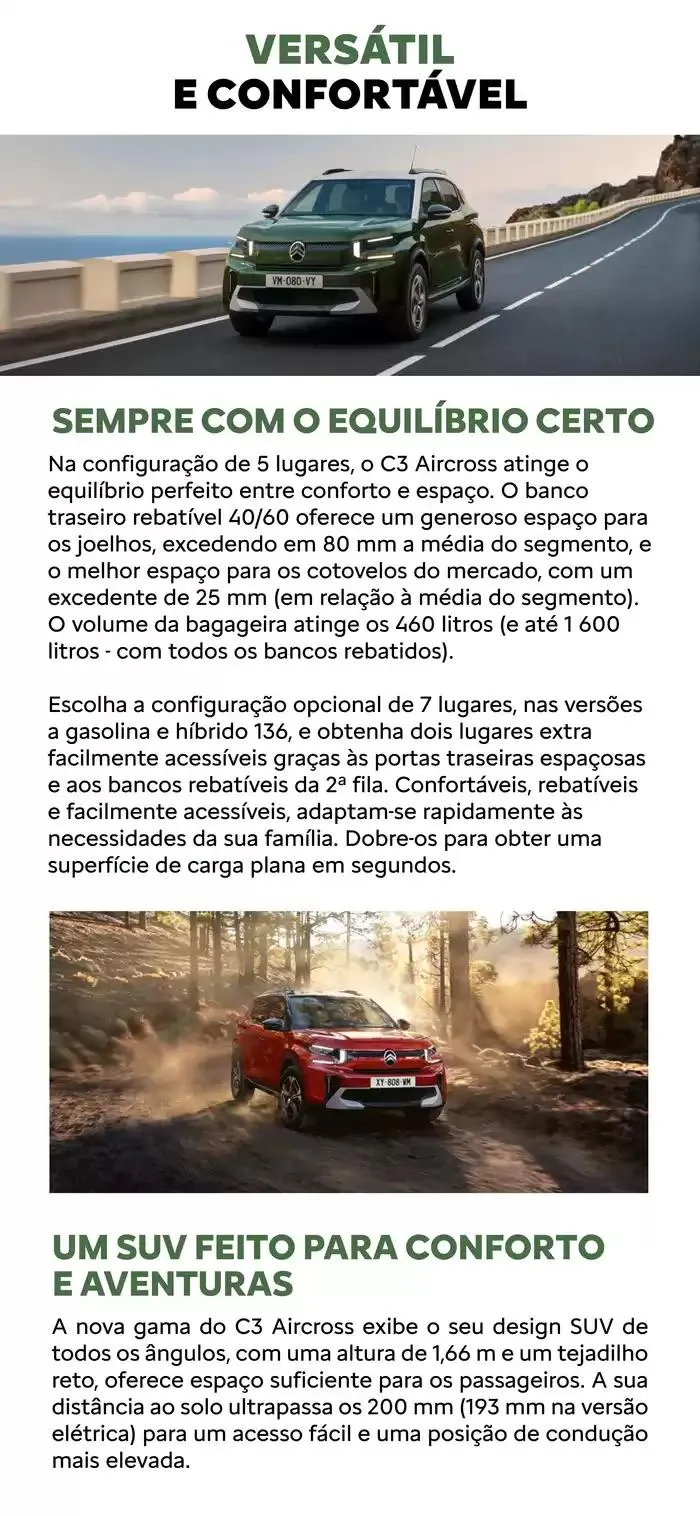 Folheto Catálogo Citroen Novo C3 Aircross de 18 de novembro até 18 de novembro 2025 - Pagina 6