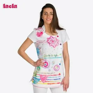 LACLA TÚNICA BRANCA ESTAMPA CORAÇÕES