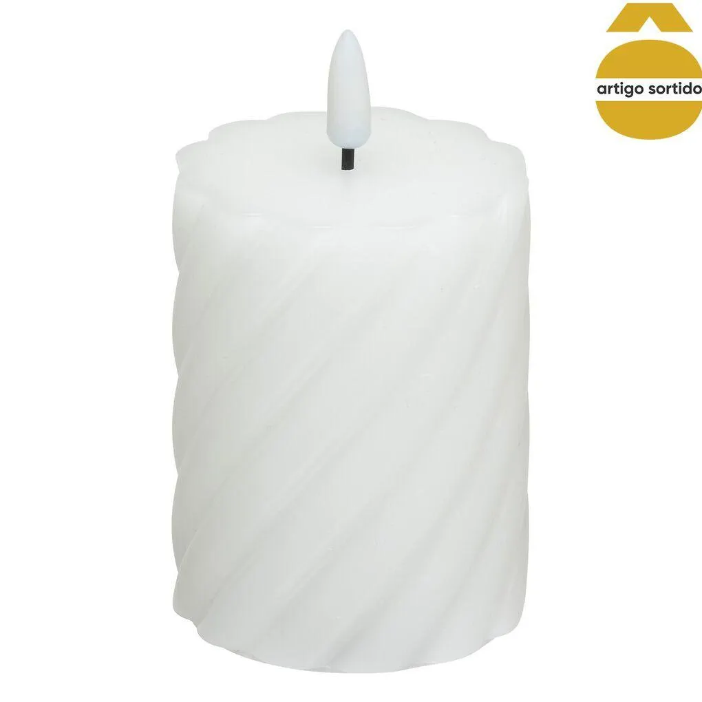 Vela led cilíndrica mina branca 11,5cm