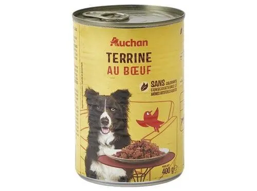 comida húmida para cão auchan terrina vaca 400 g