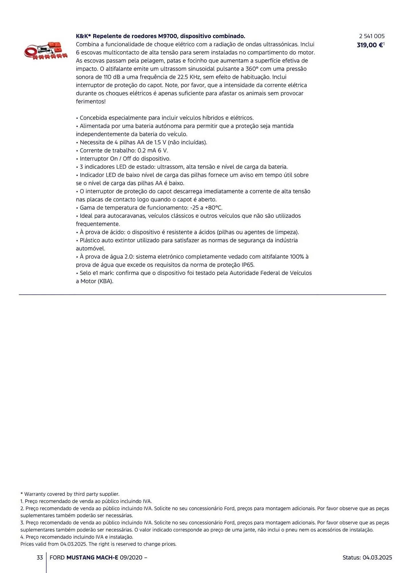 Folheto Folheto Ford de 18 de março até 31 de agosto 2025 - Pagina 33