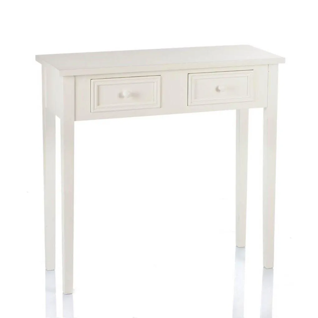 Consola CHARME branca com 2 gavetas