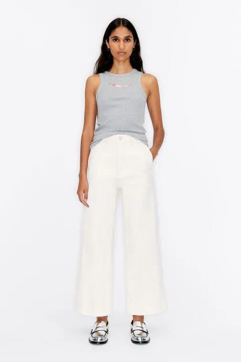 CULOTTE - Jeans altas creme