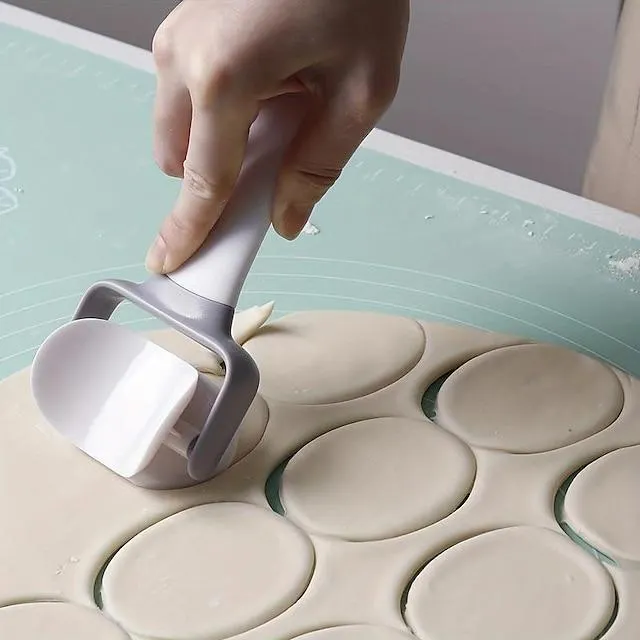 ronde deegrollersnijder, plastic knoedelvorm, koekjeswielsnijder, bakgereedschap, keukengadgets