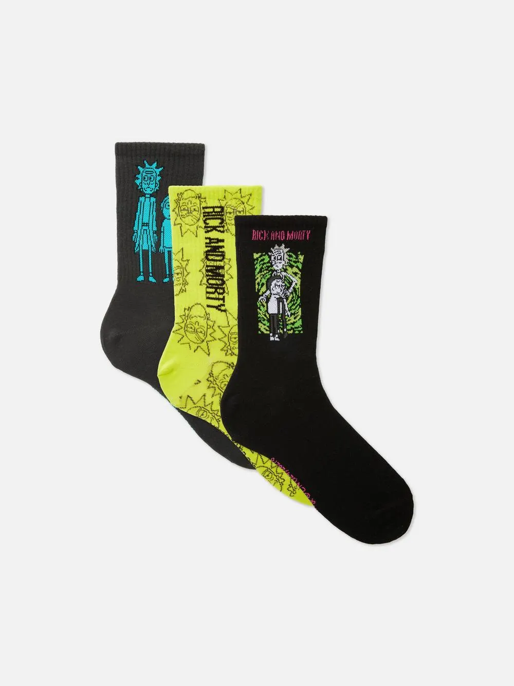 Pack 3 pares soquetes Rick & Morty