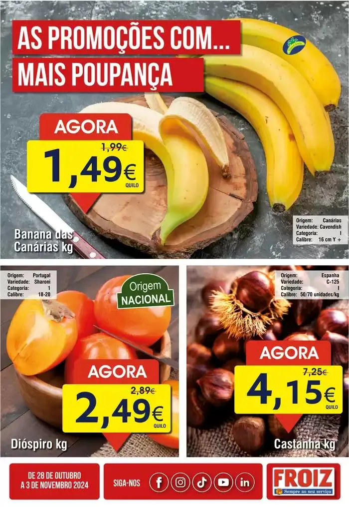 Folheto Froiz Promoção da semana de 29 de outubro até 3 de novembro 2024 - Pagina 1