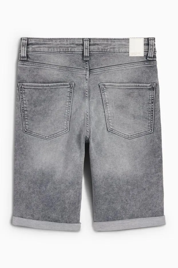 Denim Bermuda shorts - mid-rise waist