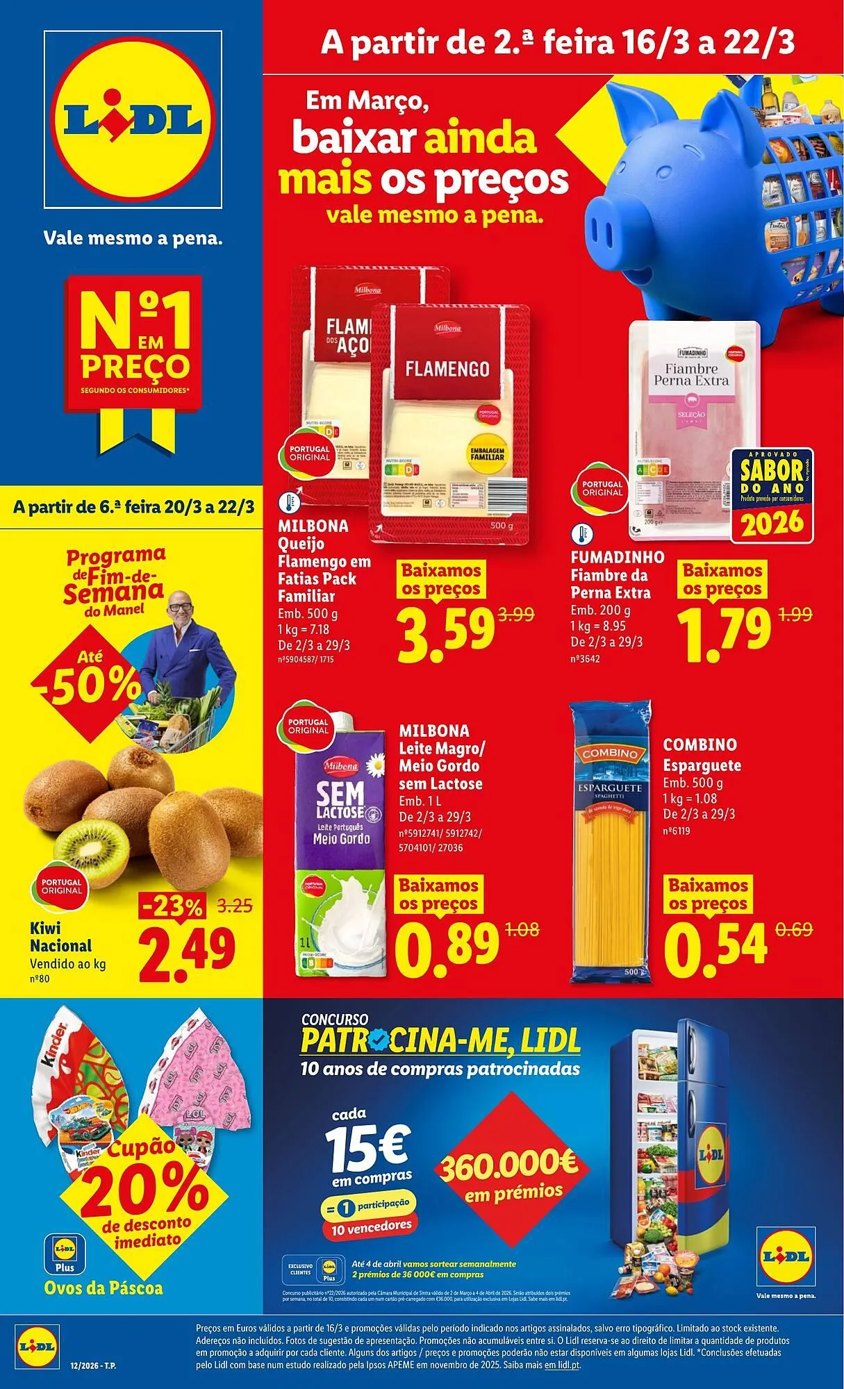 Folheto Folheto Lidl de 16 de março até 22 de março 2026 - Pagina 1