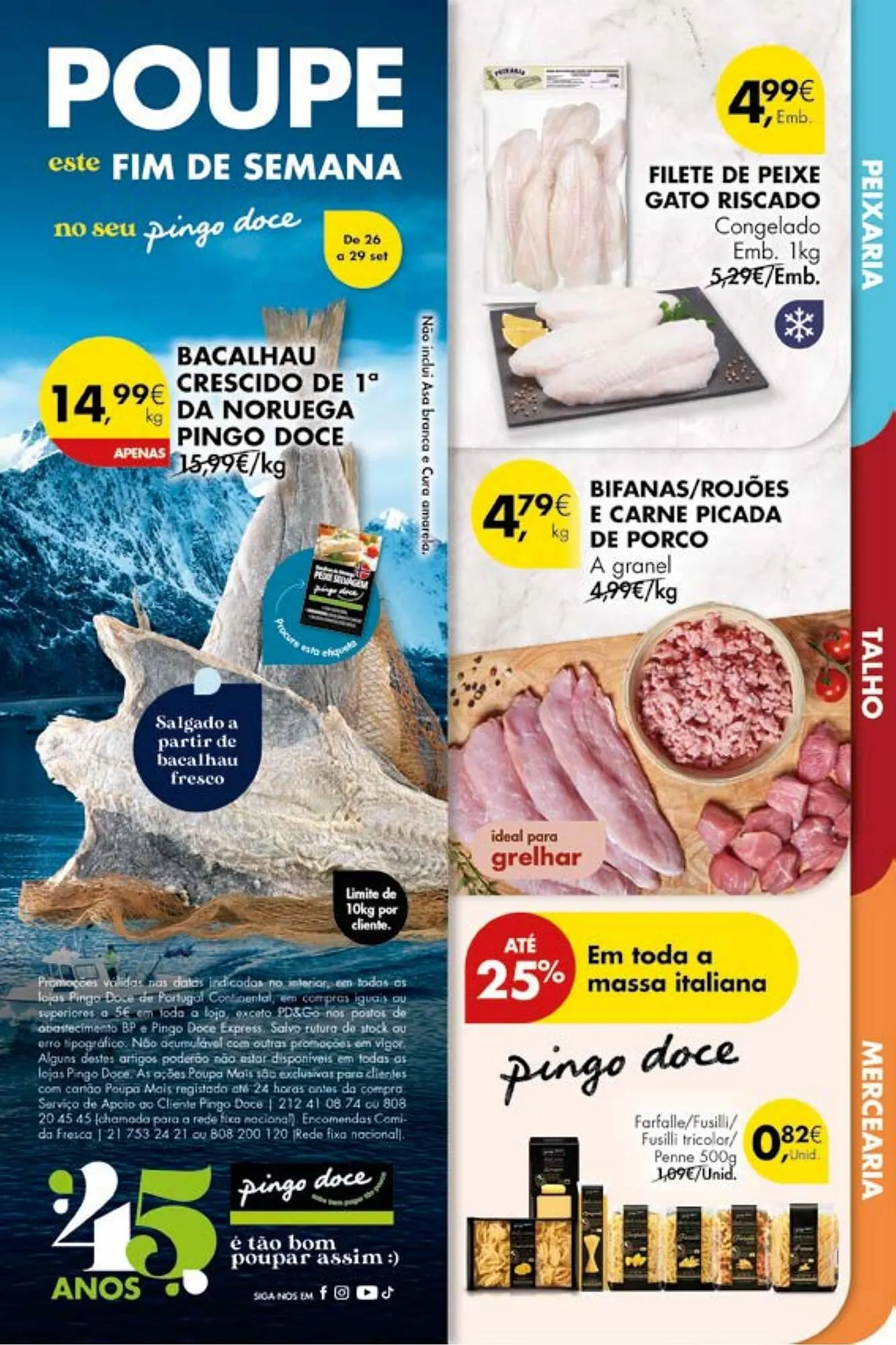 Folheto Folheto Pingo Doce de 26 de setembro até 29 de setembro 2025 - Pagina 1