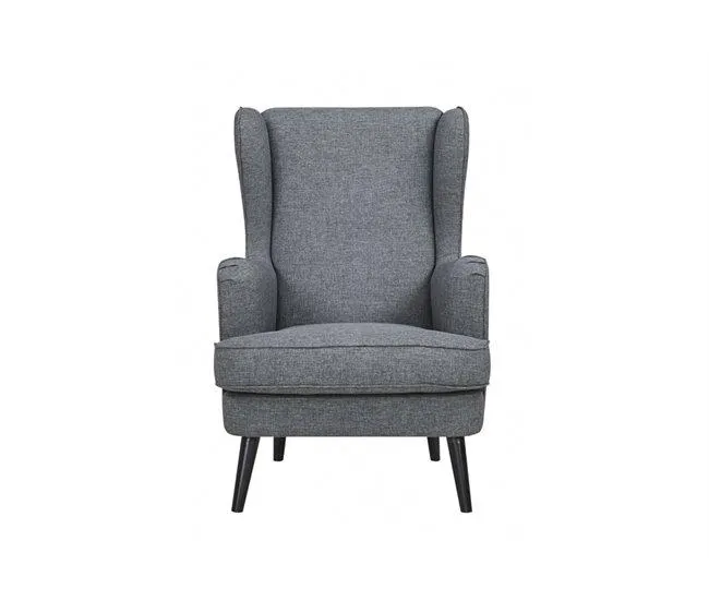 Poltrona LEONARDO em tecido cor cinza