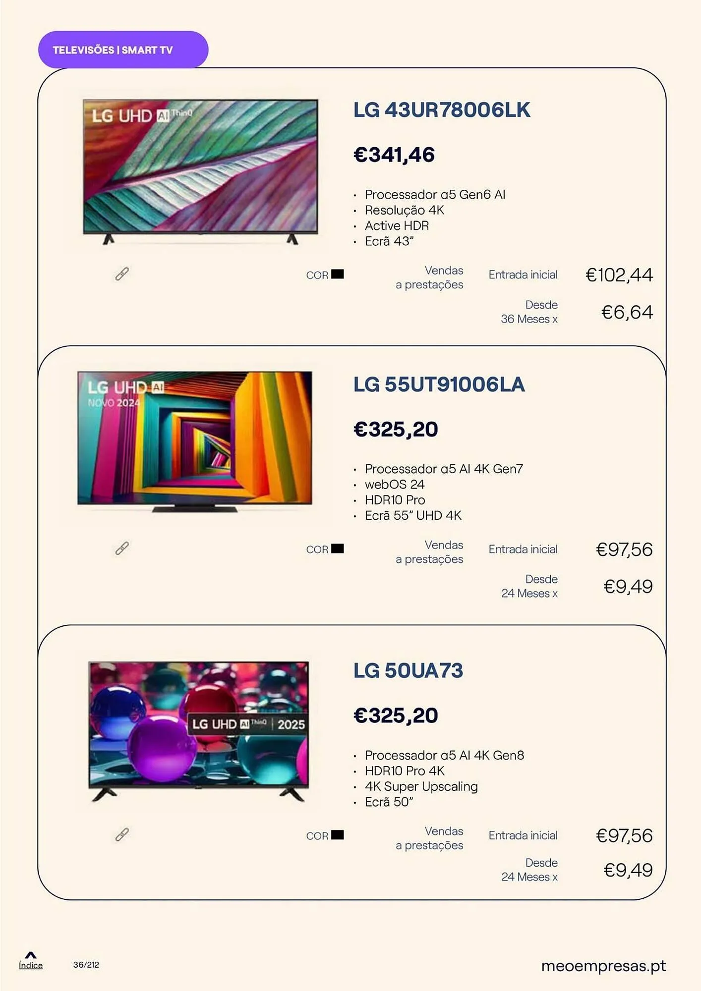 Folheto Catálogo MEO de 20 de outubro até 31 de dezembro 2025 - Pagina 36