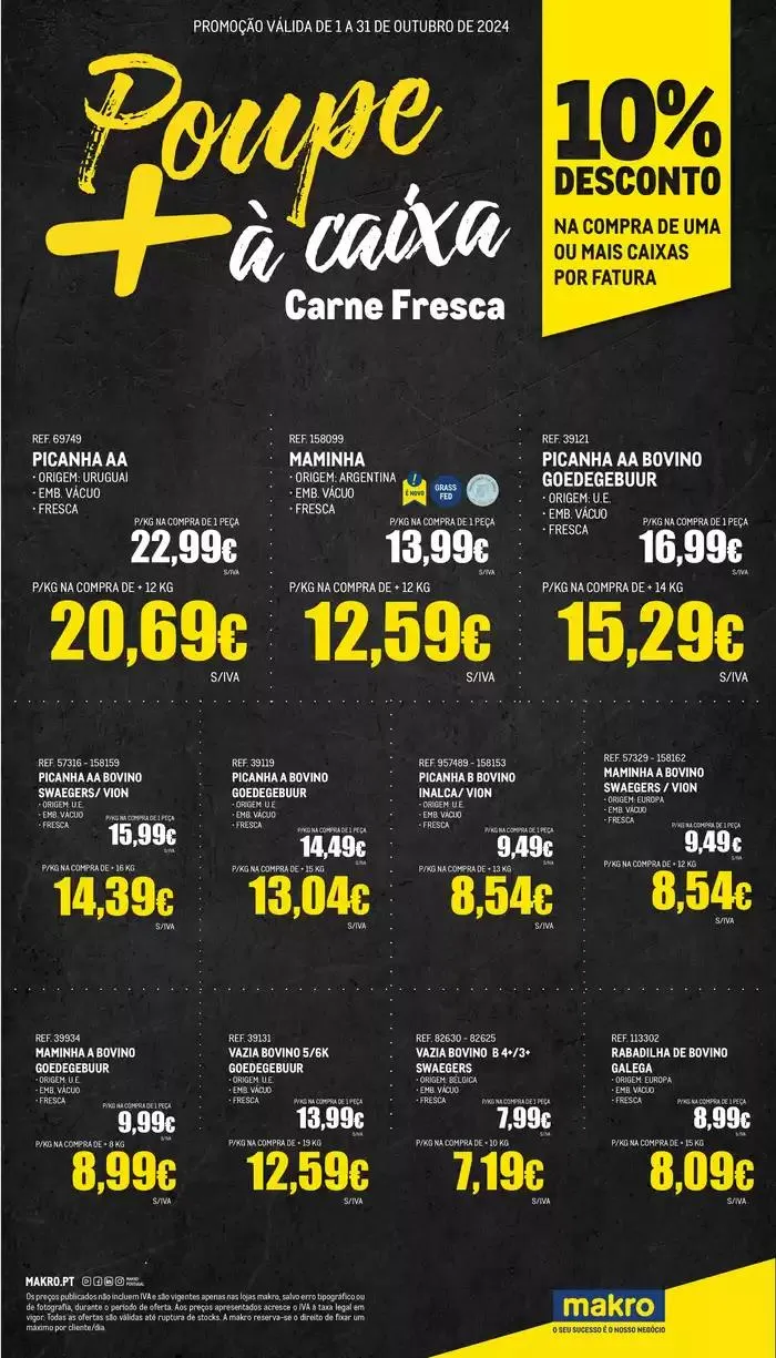 Folheto Poupe + à Caixa - Carne Fresca de 3 de outubro até 31 de outubro 2024 - Pagina 1