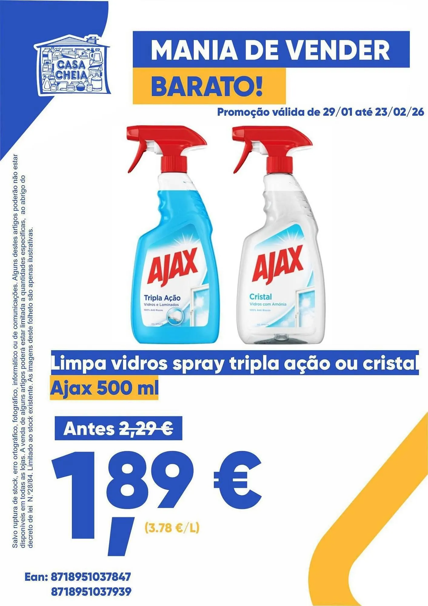 Folheto Folheto Casa Cheia de 29 de janeiro até 23 de fevereiro 2026 - Pagina 1
